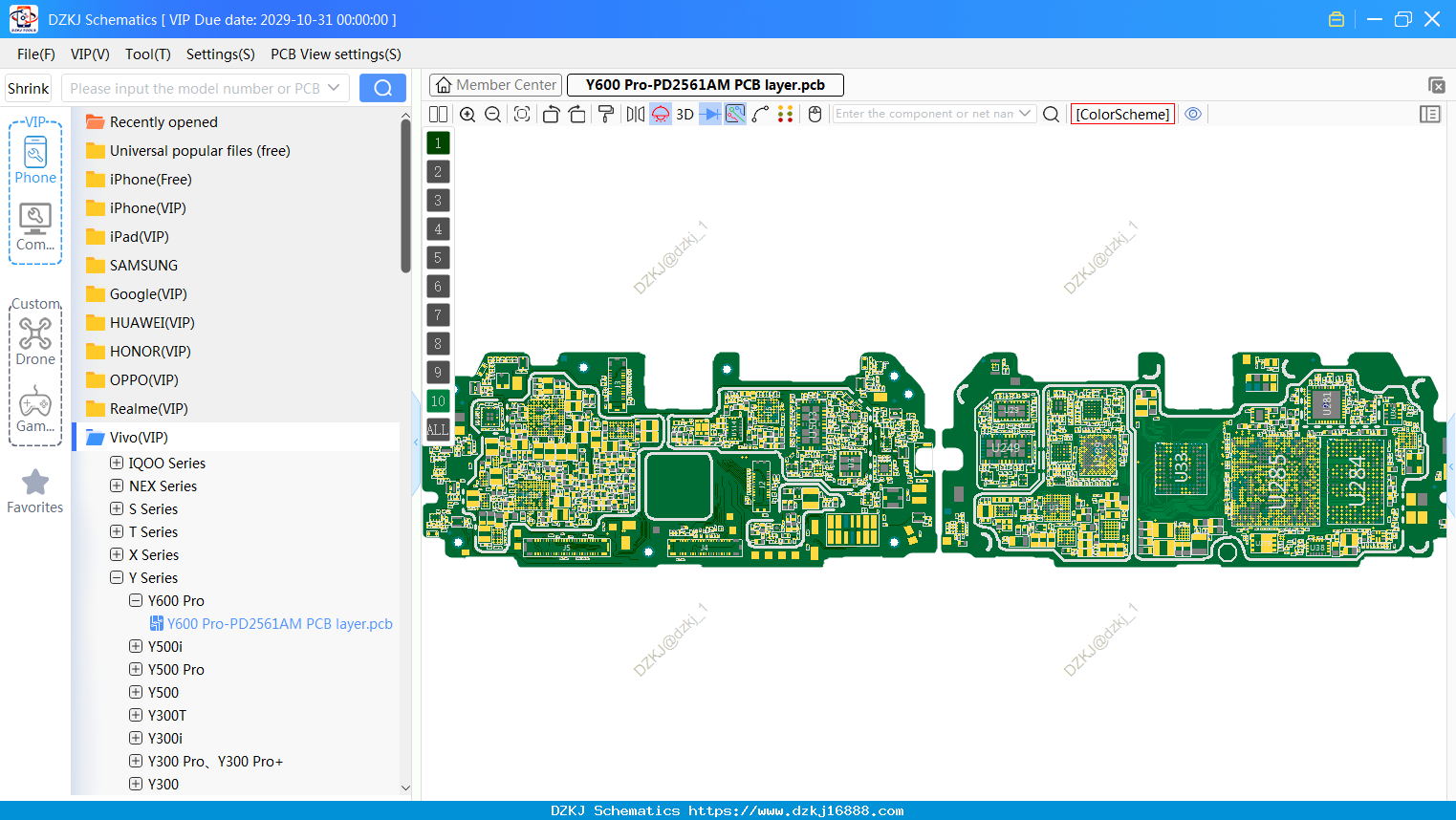 Vivo Y600 Pro-PD2561AM PCB Layer